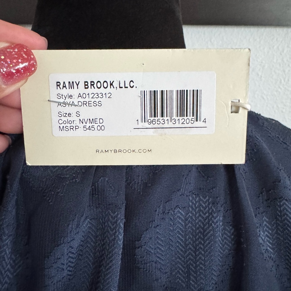 Ramy Brook Asya Maxi Dress NWT $545  in Navy Medium Retail $545 - Picture 5 of 9